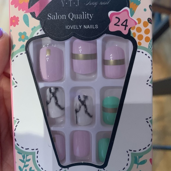 False Marble and Pink Nail - Picture 1 of 1